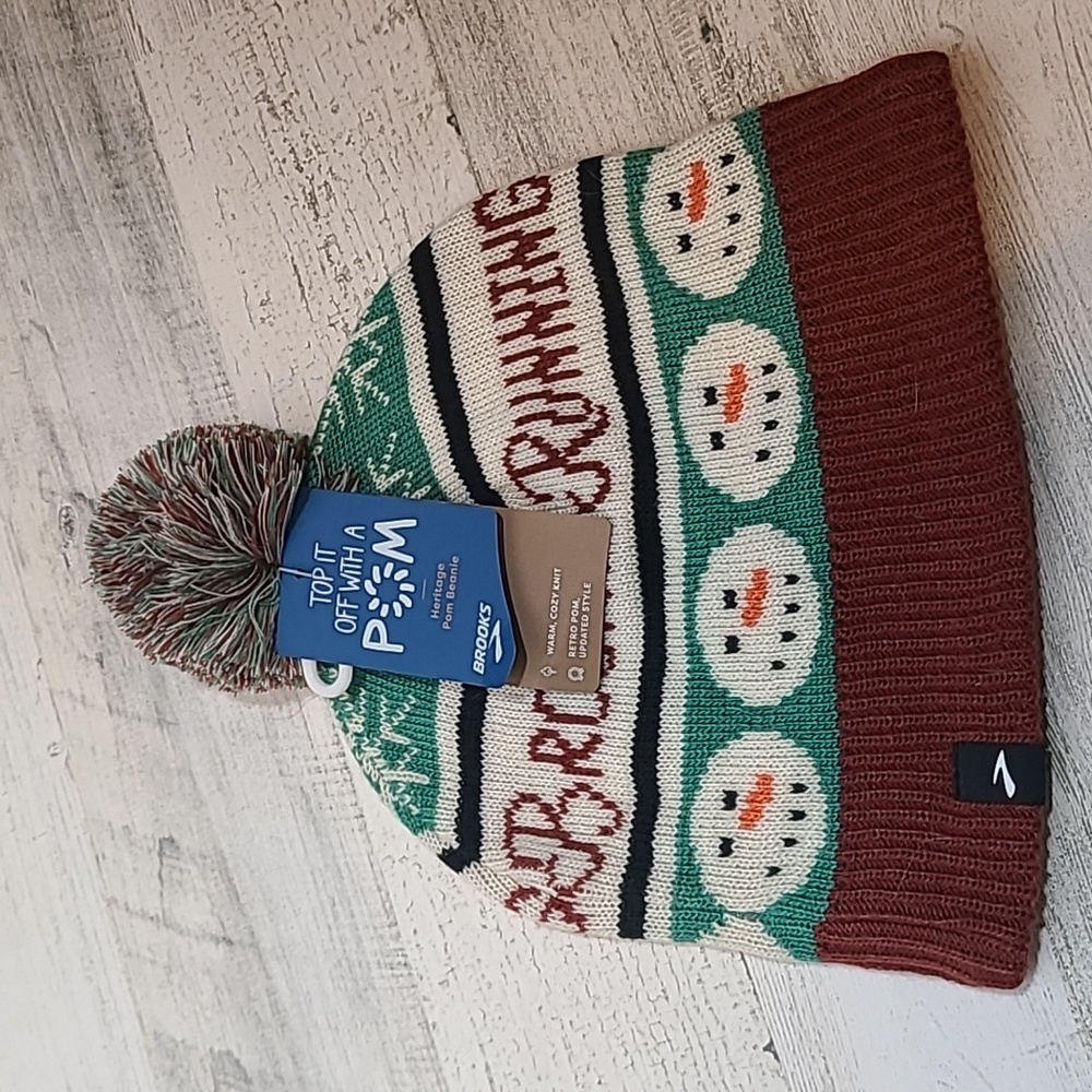 Brooks Run Merry Pom Beanie One Size
